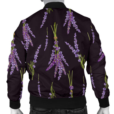 Lavender Pattern Print Design LV05 Men Bomber Jacket