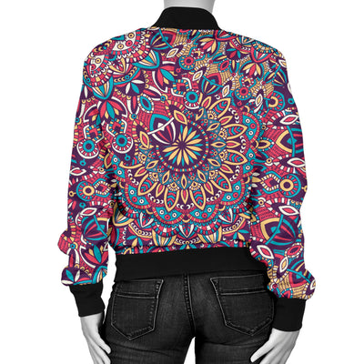 Boho Pattern Print Design 05 Women's Bomber Jacket