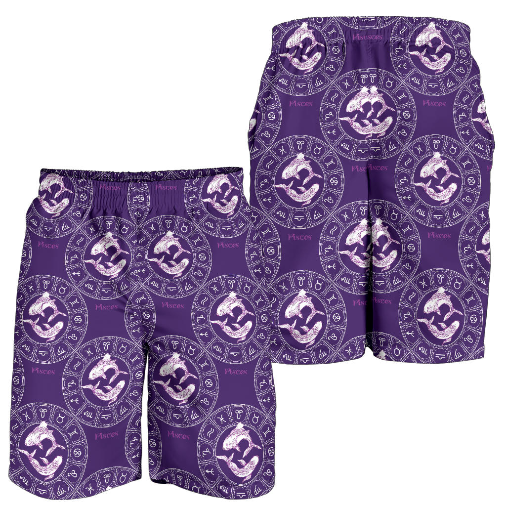 Pisces Pattern Print Design A02 Mens Shorts