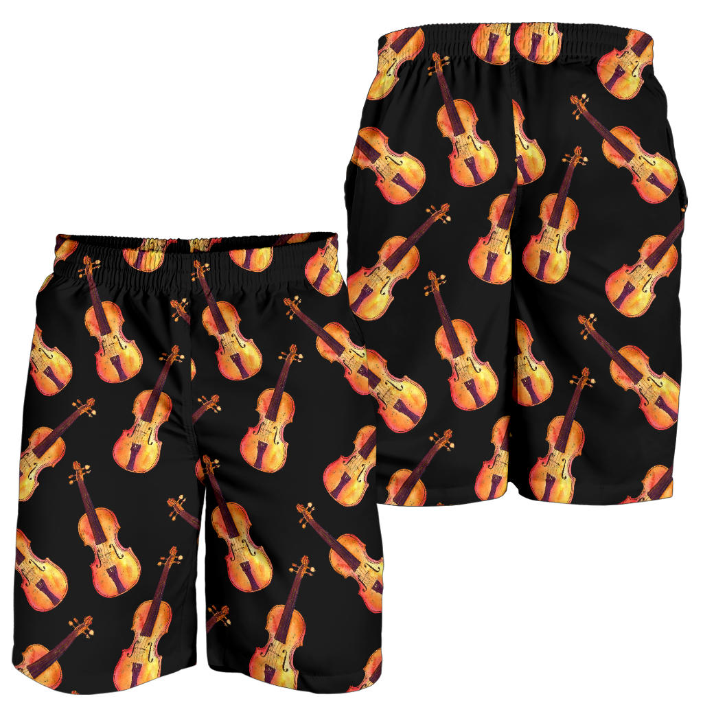 Violin Pattern Print Design 04 Mens Shorts