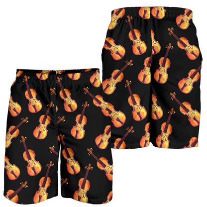 Violin Pattern Print Design 04 Mens Shorts