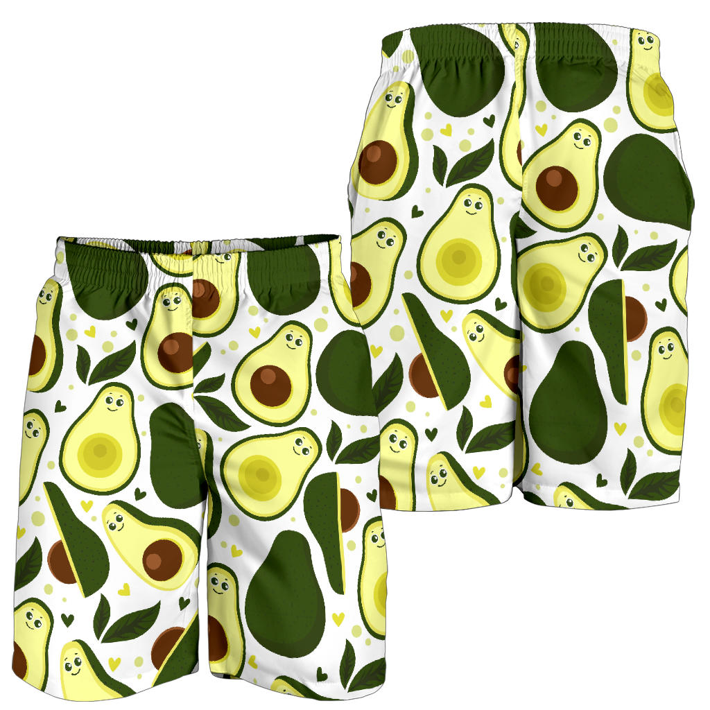 Avocado Pattern Print Design AC06 Mens Shorts