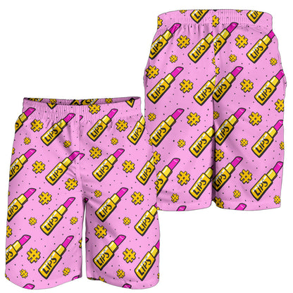 Lipstick Pattern Print Design LT03 Mens Shorts