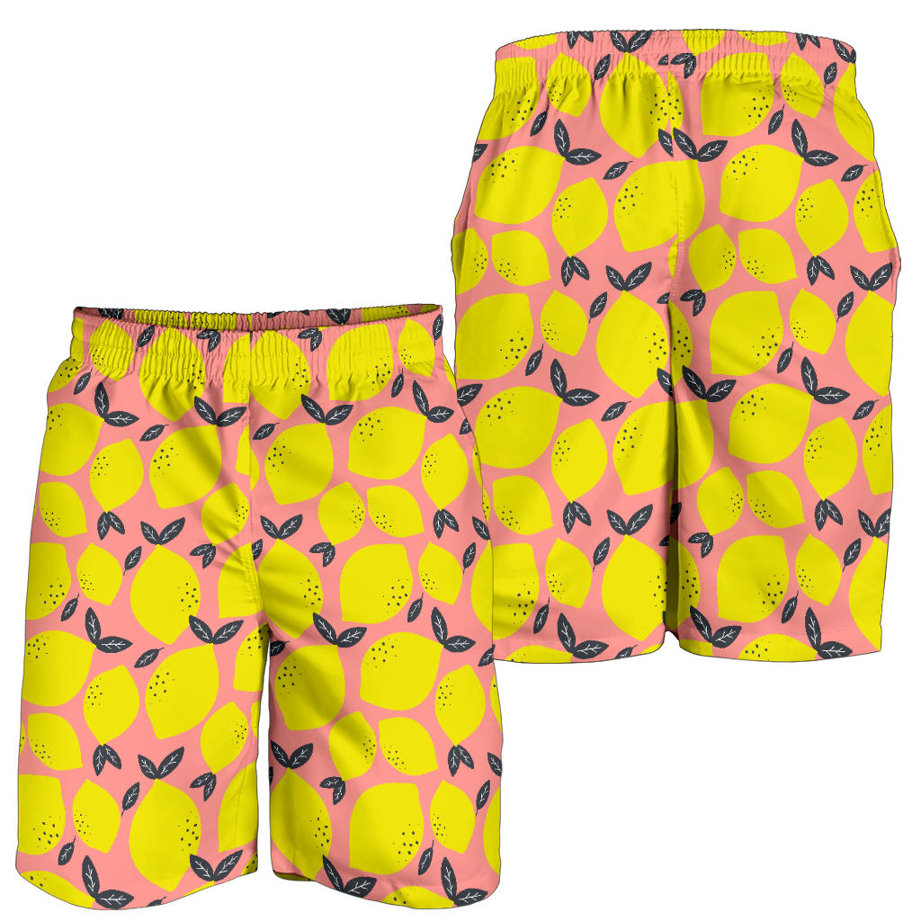 Lemon Pattern Print Design LM03 Mens Shorts