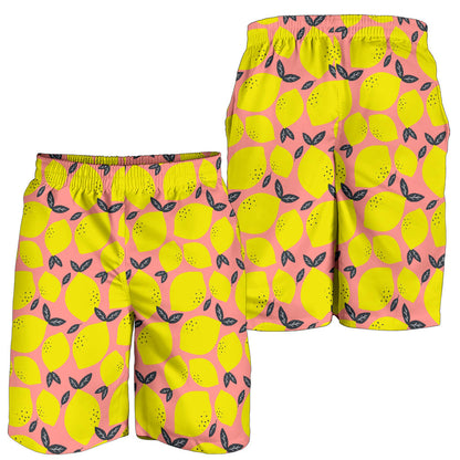Lemon Pattern Print Design LM03 Mens Shorts