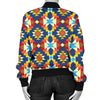 Aztec Pattern Print Design 01 Women's Bomber Jacket