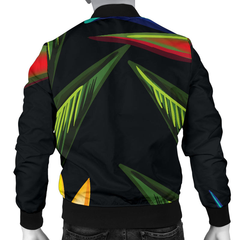 Bird Of Paradise Pattern Print Design BOP012 Men Bomber Jacket