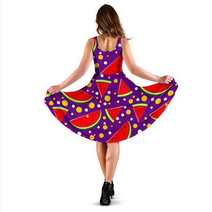 Watermelon Pattern Print Design WM010 Midi Dress