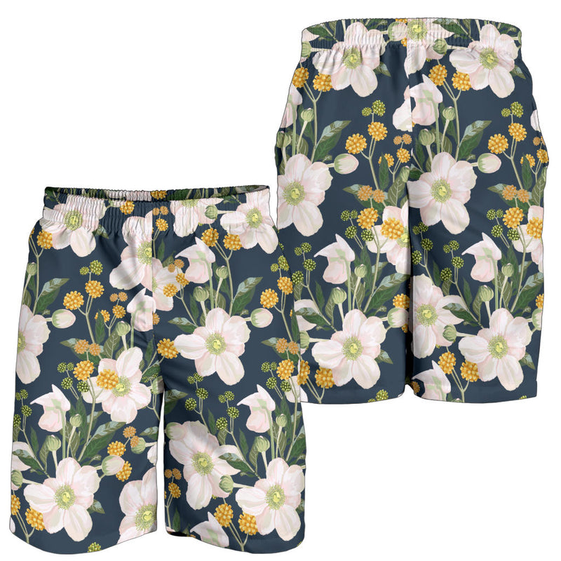 Anemone Pattern Print Design AM04 Mens Shorts