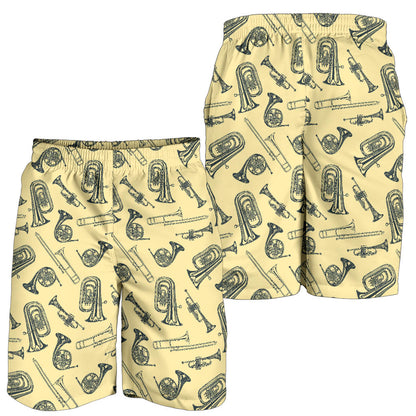 Tuba Pattern Print Design 01 Mens Shorts