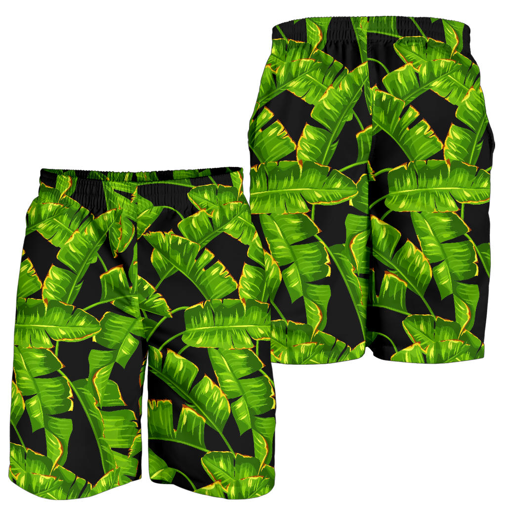 Banana Leaf Pattern Print Design BL06 Mens Shorts