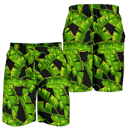 Banana Leaf Pattern Print Design BL06 Mens Shorts