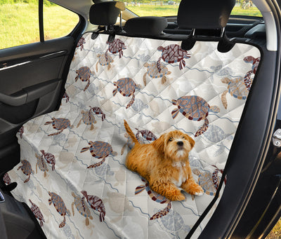 Sea Turtle Pattern Print Design T07 Rear Dog  Seat Cover