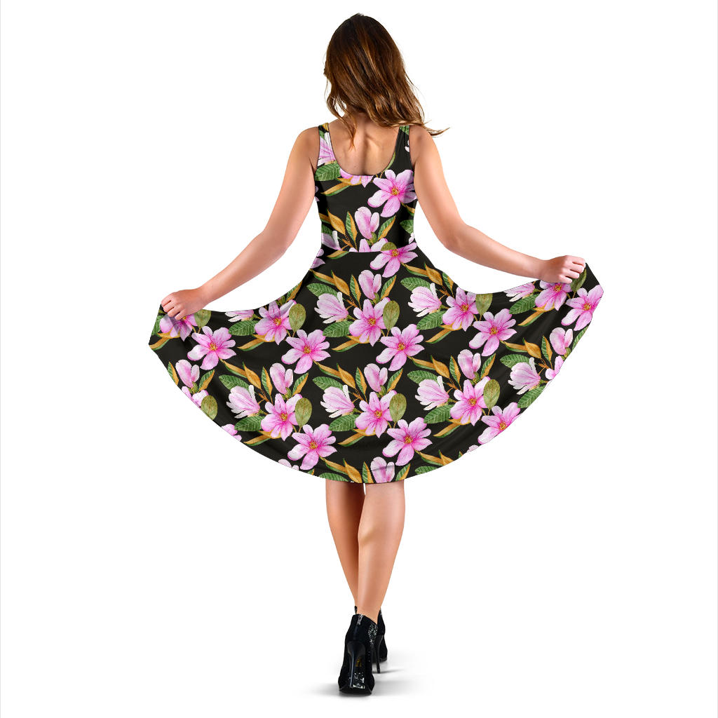 Magnolia Pattern Print Design MAG08 Midi Dress