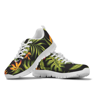 Bird Of Paradise Pattern Print Design BOP013 Sneakers White Bottom Shoes