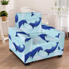 Dolphin Heart Pattern Armchair Slipcover