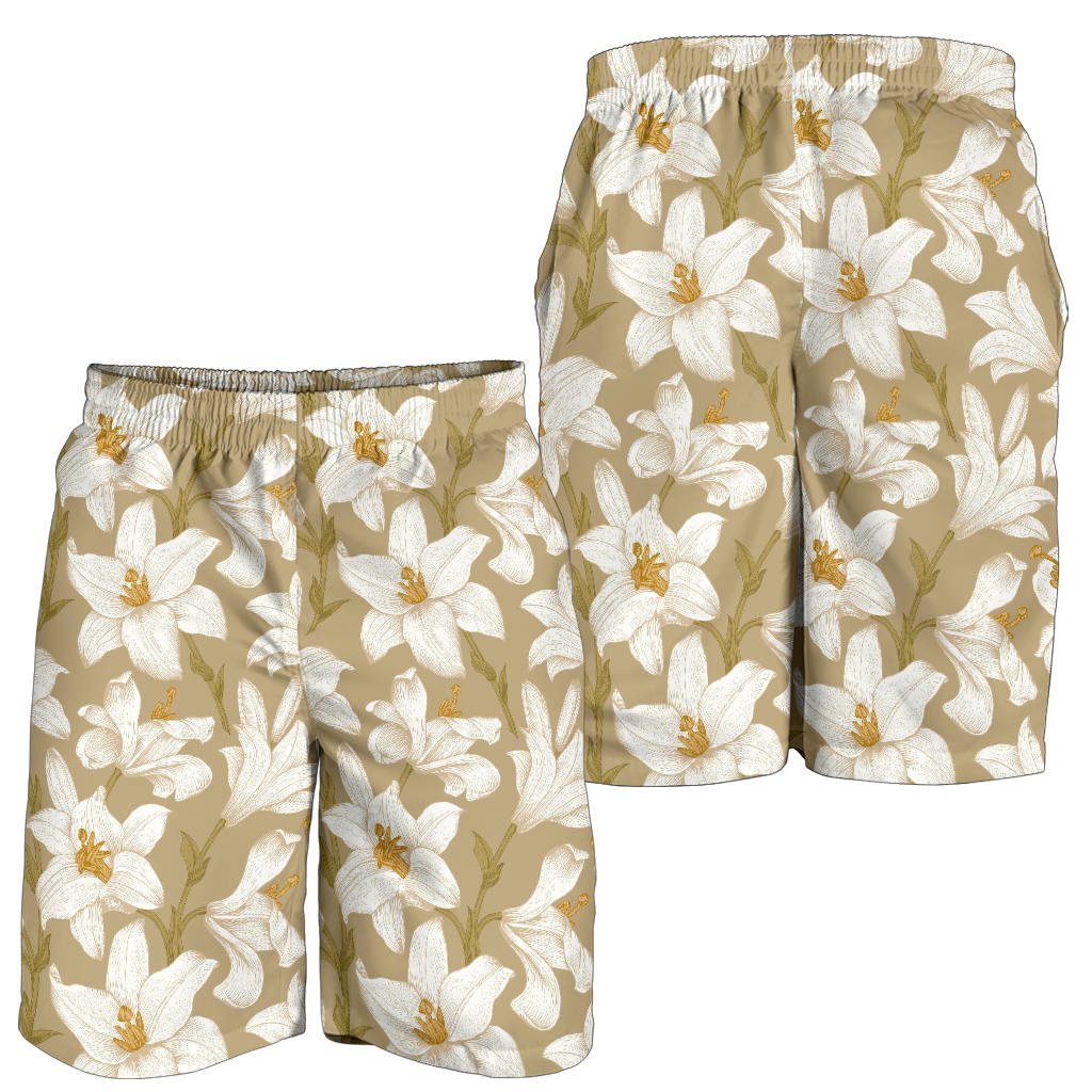 Lily Pattern Print Design LY07 Mens Shorts
