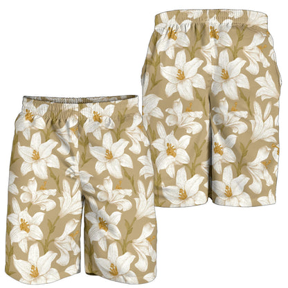 Lily Pattern Print Design LY07 Mens Shorts