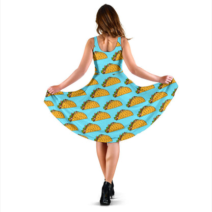 Taco Pattern Print Design TC03 Midi Dress