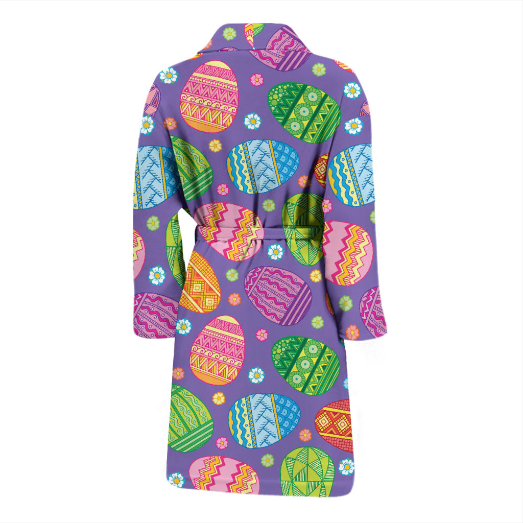 Easter Eggs Pattern Print Design RB010 Men Bathrobe