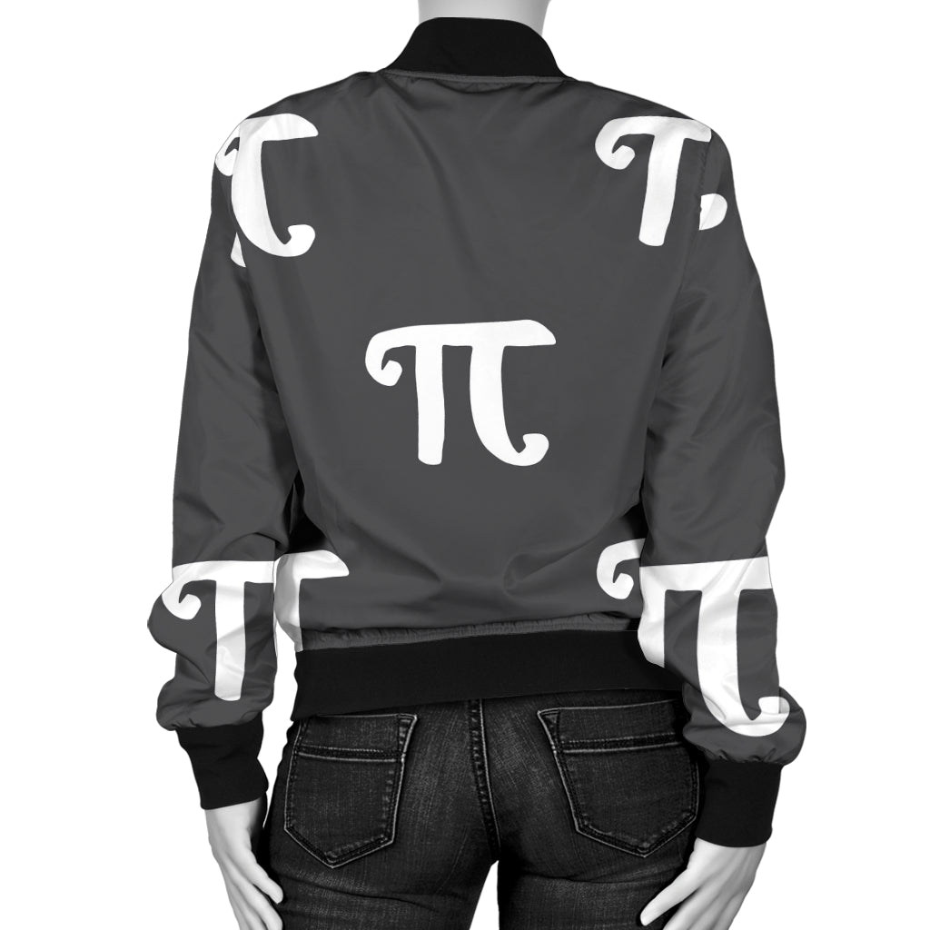 Pi Day Pattern Print Design A01 Women's Bomber Jacket