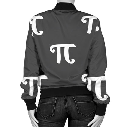 Pi Day Pattern Print Design A01 Women's Bomber Jacket