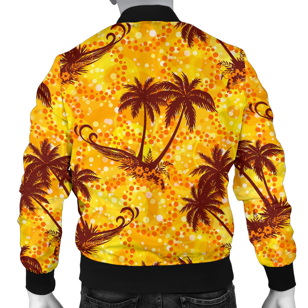 Palm Tree Pattern Print Design PT012 Men Bomber Jacket