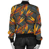 Bird Of Paradise Pattern Print Design 01 Women's Bomber Jacket