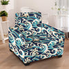 Surf Wave Pattern Armchair Slipcover