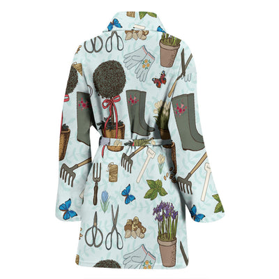 Gardening Pattern Print Design G01 Women Bathrobe