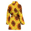 Sunflower Pattern Print Design SF07 Women Bathrobe