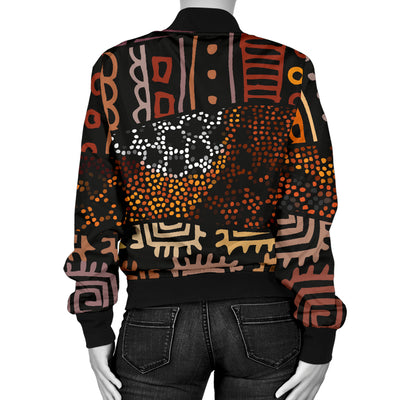 African Pattern Print Design 07 Women's Bomber Jacket