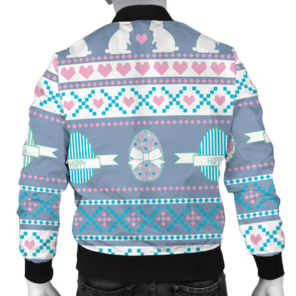 Easter Eggs Pattern Print Design RB013 Men Bomber Jacket