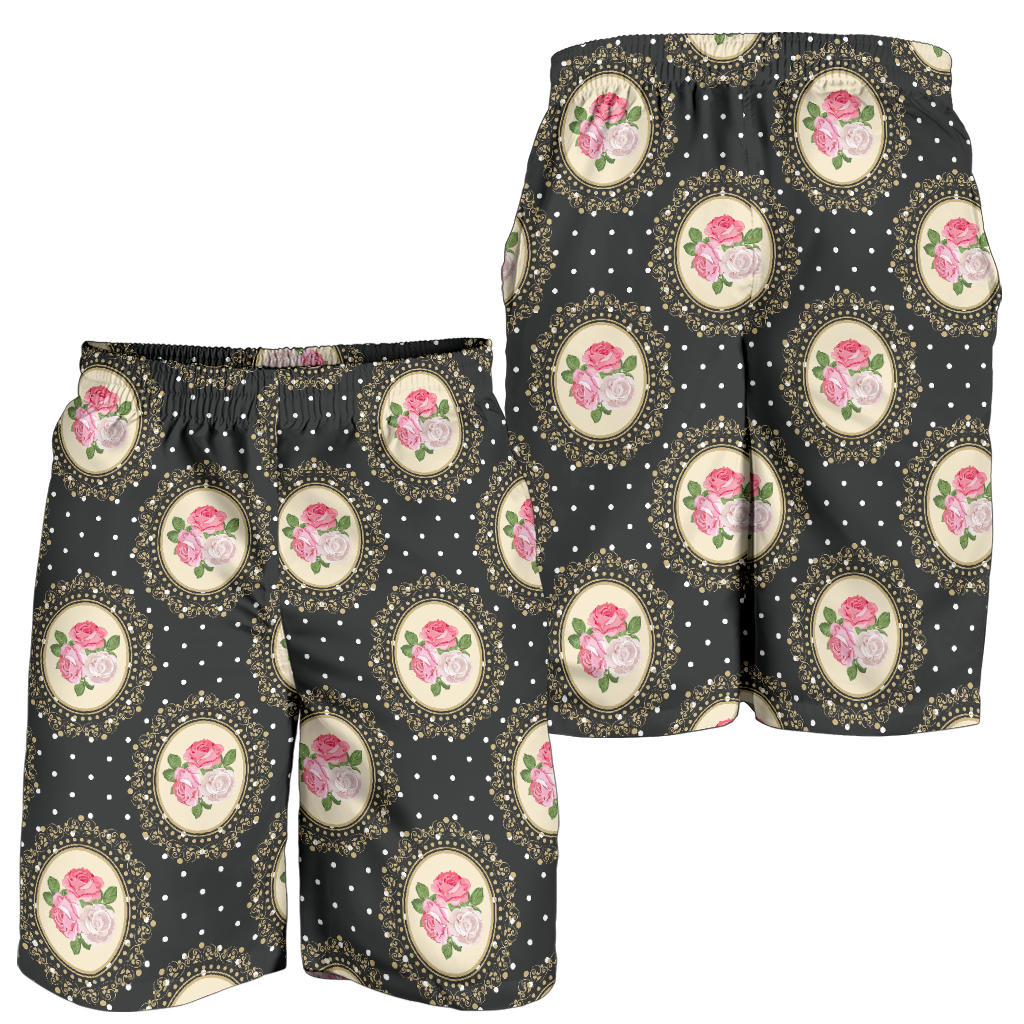 Rose Pattern Print Design RO015 Mens Shorts