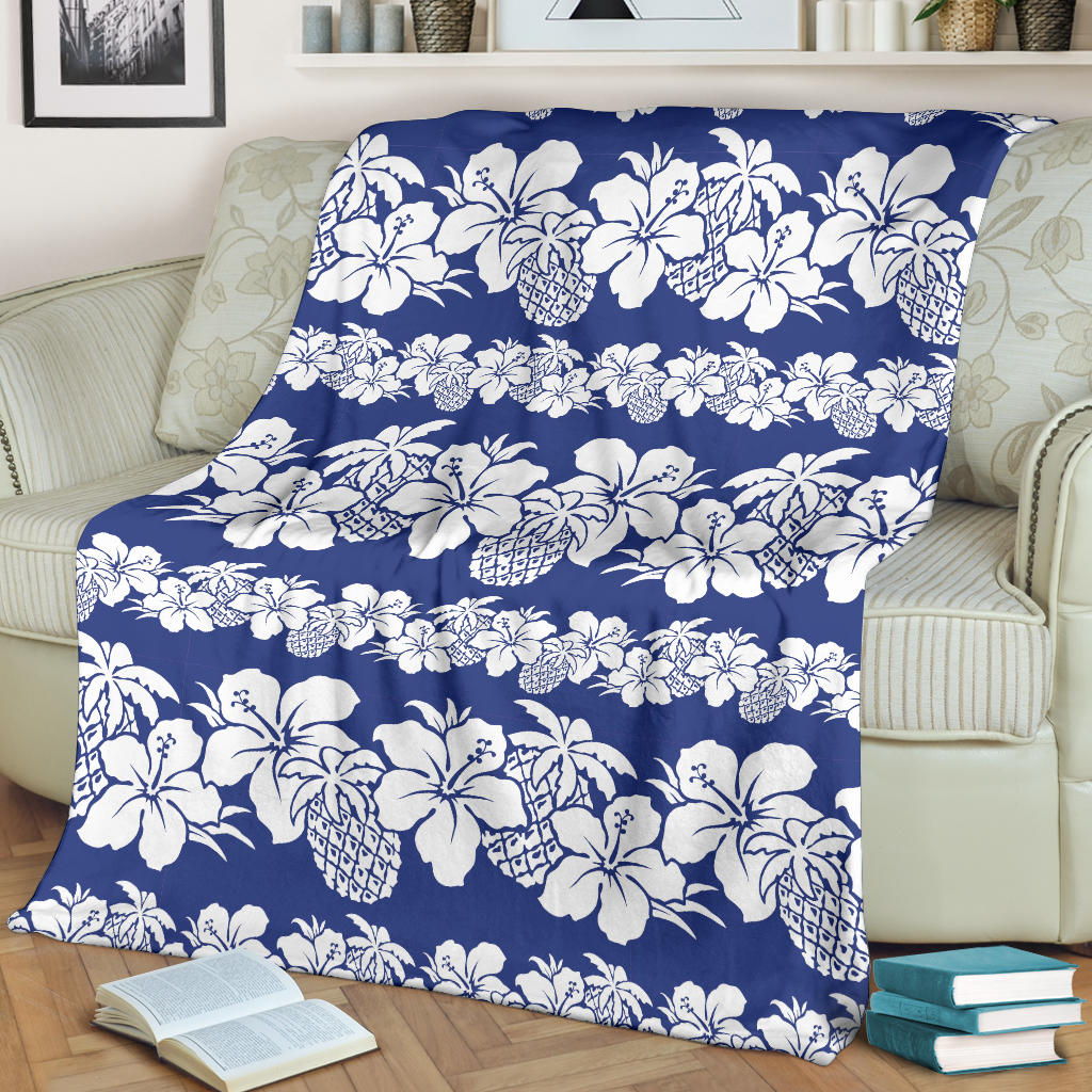 Hawaiian Themed Pattern Print Design H07 Fleece Blanket