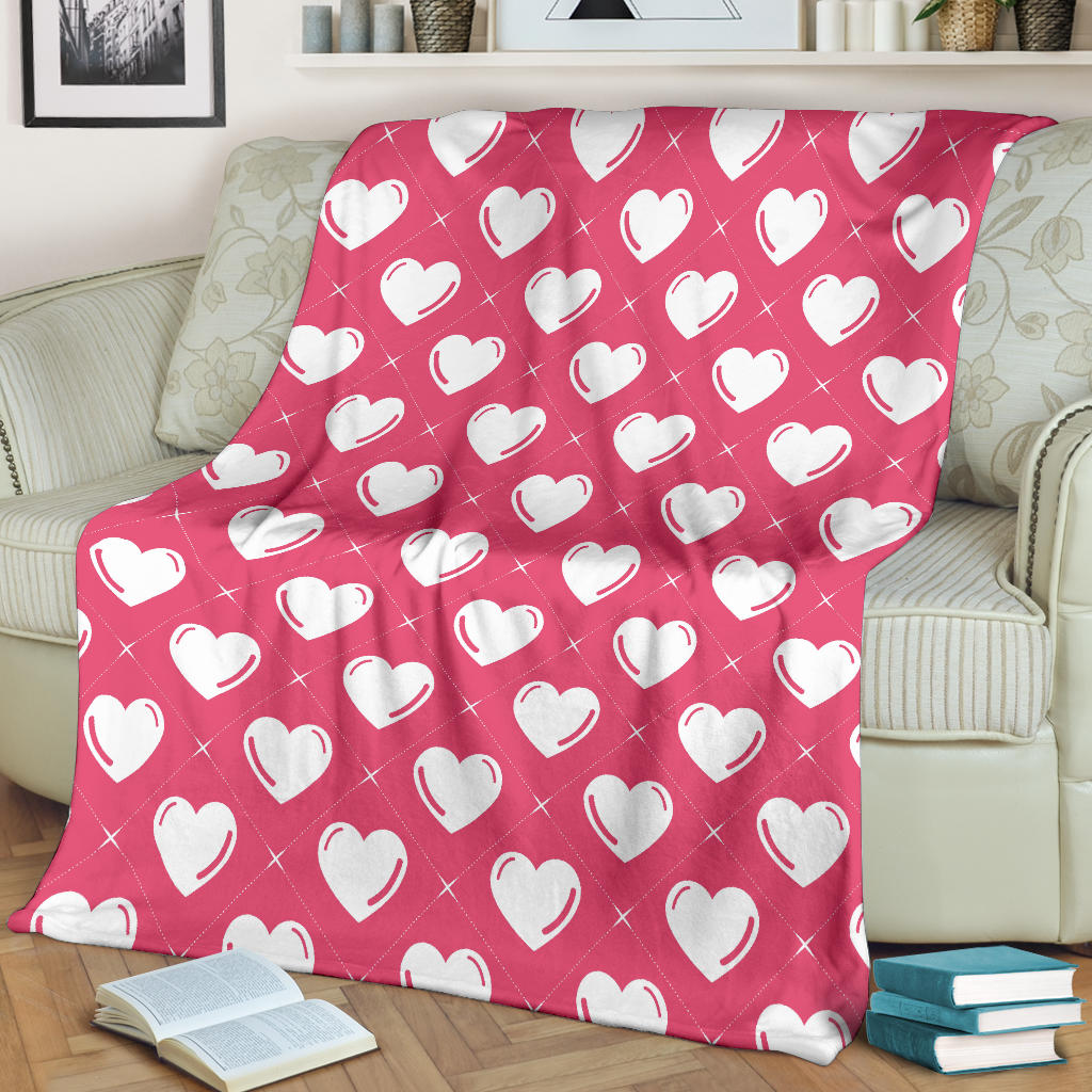 Heart Pattern Print Design HE07 Fleece Blanket