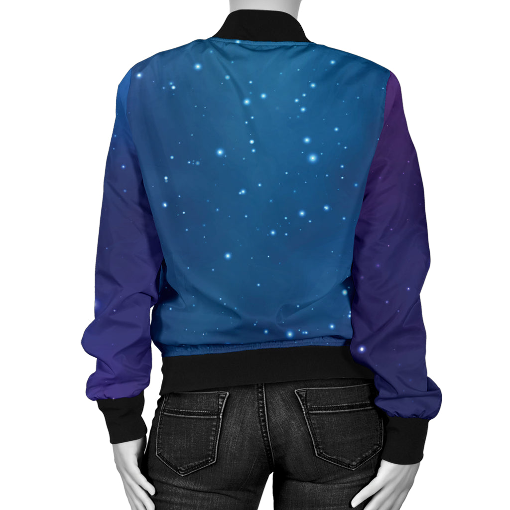 Nebula Pattern Print Design A01 Women's Bomber Jacket