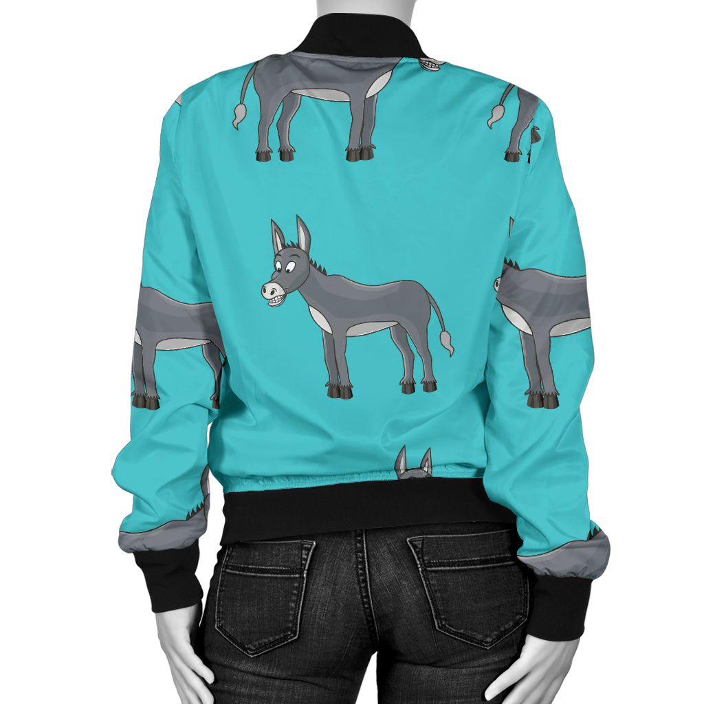 Donkey Pattern Print Design 01 Women's Bomber Jacket