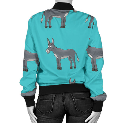 Donkey Pattern Print Design 01 Women's Bomber Jacket