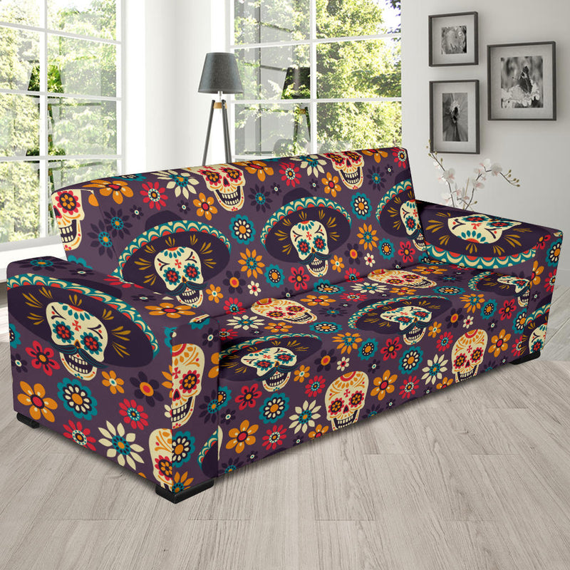 sugar skull Maxican Pattern Sofa Slipcover