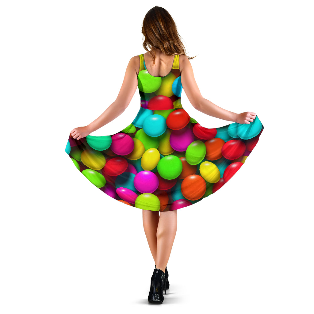 Candy Pattern Print Design CA03 Midi Dress