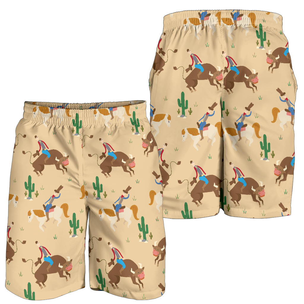 Rodeo Pattern Print Design A02 Mens Shorts