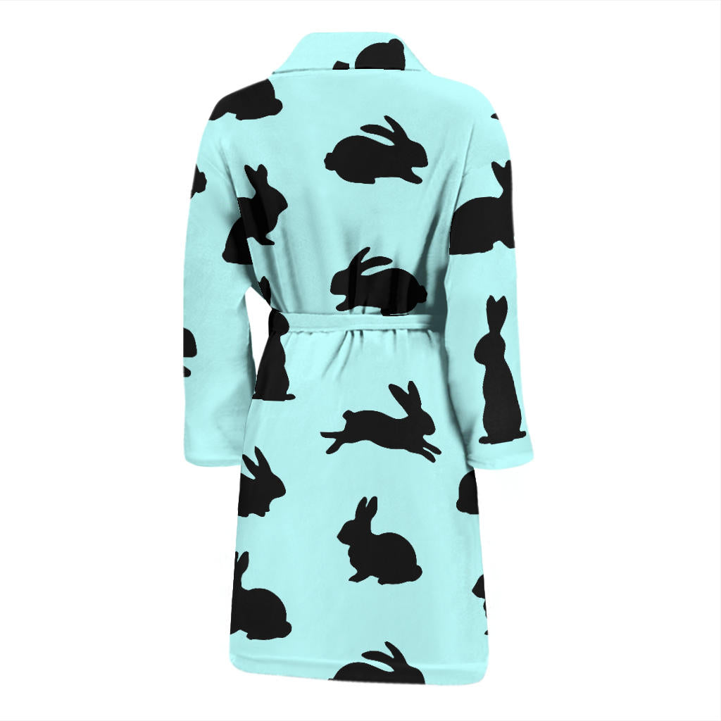Rabbit Pattern Print Design RB010 Men Bathrobe