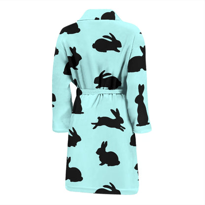 Rabbit Pattern Print Design RB010 Men Bathrobe