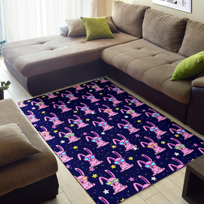 Rabbit Baby Pattern Print Design RB015 Area Rugs