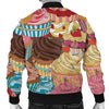 Cupcake Pattern Print Design CP01 Men Bomber Jacket