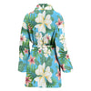 Plumeria Pattern Print Design PM028 Women Bathrobe