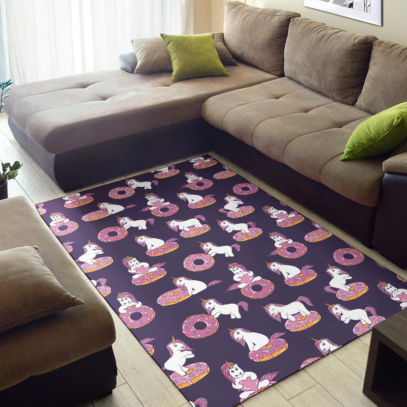 Donut Unicorn Pattern Print Design DN011 Area Rugs