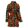 Heliconia Pattern Print Design HL05 Women Bathrobe