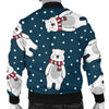 Polar Bear Pattern Print Design PB05 Men Bomber Jacket